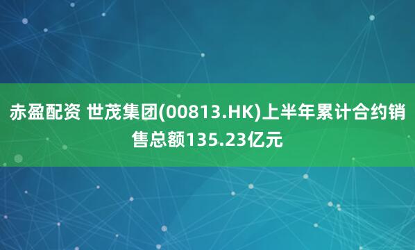 赤盈配资 世茂集团(00813.HK)上半年累计合约销售总额135.23亿元