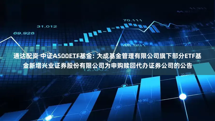 通达配资 中证A500ETF基金: 大成基金管理有限公司旗下部分ETF基金新增兴业证券股份有限公司为申购赎回代办证券公司的公告