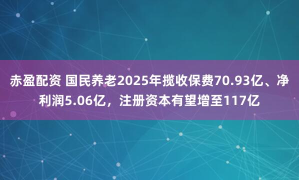 赤盈配资 国民养老2025年揽收保费70.93亿、净利润5.06亿，注册资本有望增至117亿